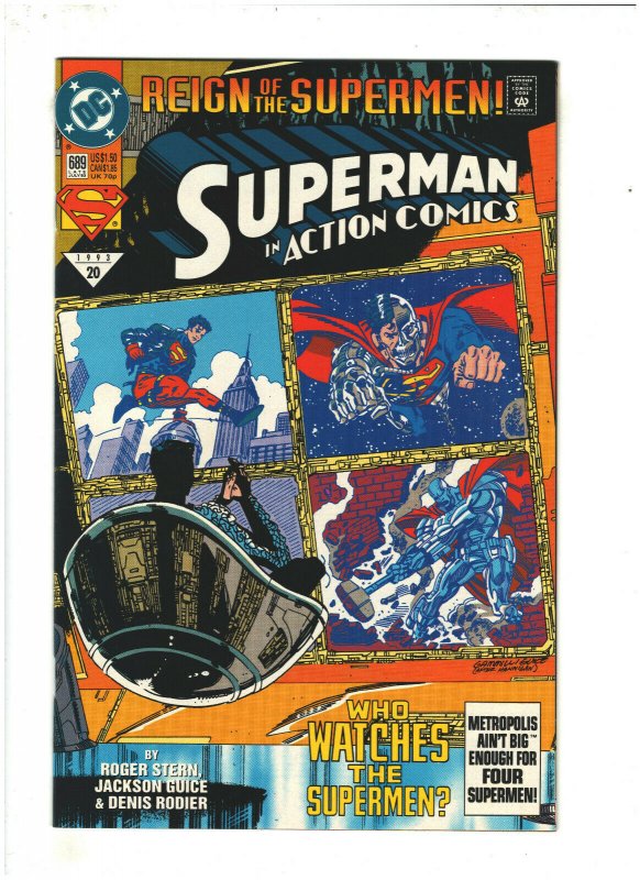 Action Comics #689 VF 8.0 DC 1993 Superman, Reign of Supermen Eradicator