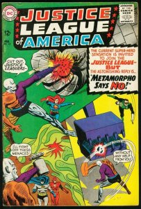 JUSTICE LEAGUE OF AMERICA #42-1966-METALMORPHO FN