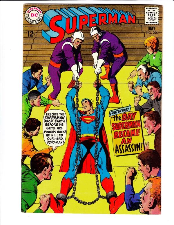 Superman #206 (May-68) VF/NM- High-Grade Superman, Jimmy Olsen,Lois Lane, Lan...