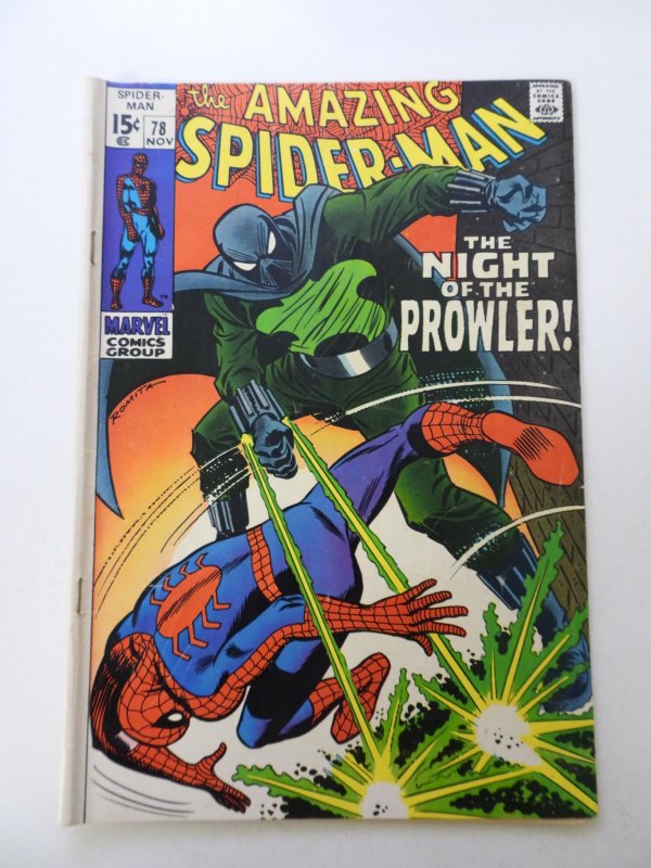 The Amazing Spider-Man #78 (1969) VG+ condition stains back cover