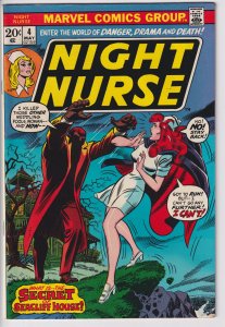 NIGHT NURSE #4 (May 1973) FVF 7.0 white!