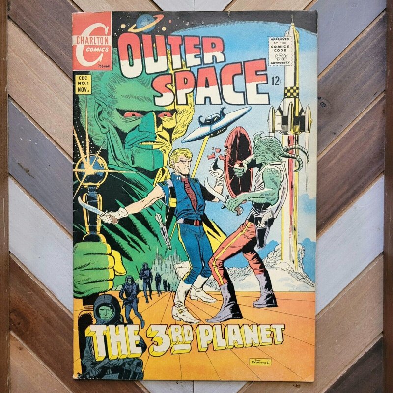 OUTER SPACE #1 VG+ (Charlton 1968) DITKO Capt Hale BOYETTE 12-cents Last Issue