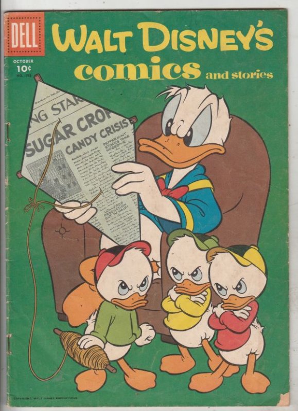 Comics and Stories, Walt Disney's #193 (Oct-56) VG/FN Mid-Grade Donald Duck, ...