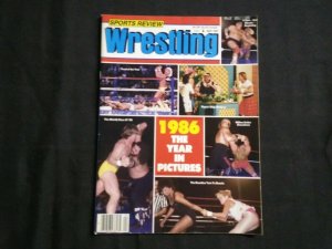 WRESTLING SPORTS REVIEW APRIL 1987 THE YEAR IN PICTURES 1986...COVER   F - VF