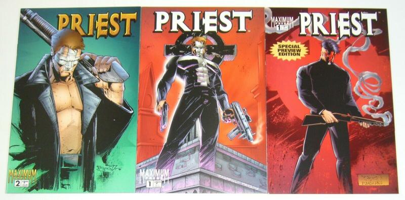 Priest #1-2 VF/NM complete series + preview - gulf war chaplain vigilante set