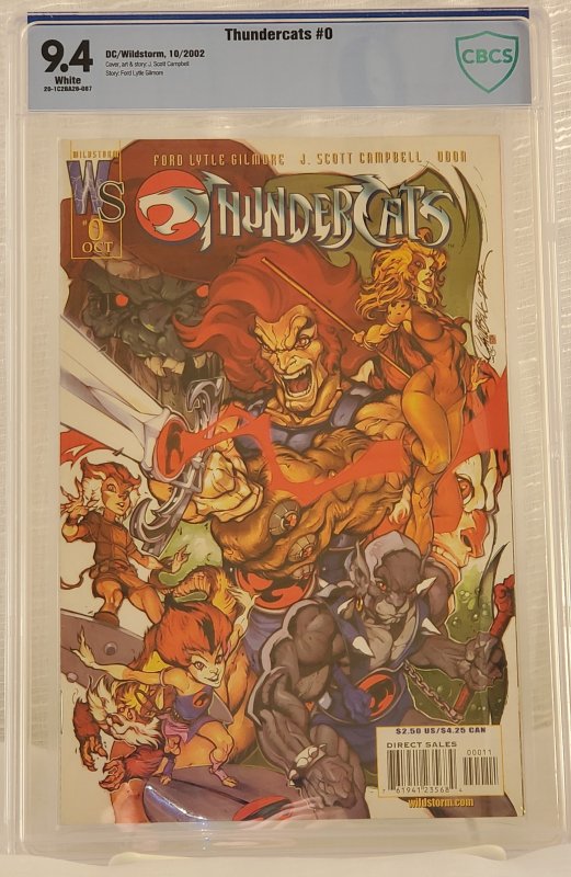 New CBCS Slab! Thundercats #0 - CBCS 9.4 - J. Scott Campbell Cover