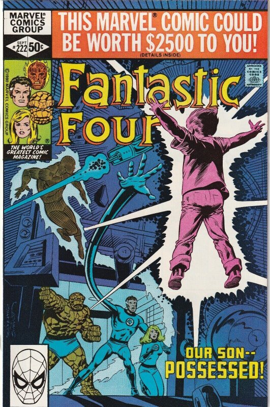 Fantastic Four # 222 VF+ Marvel 1980 Our Son Possessed  [I7]