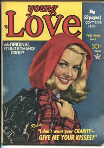 YOUNG LOVE #7 1950-PRIZE-PHOTO COVER-SIMON & KIRBY ART-CARNIVAL GIRL-vg/fn
