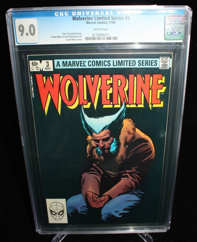 Wolverine Limited Series #3 (CGC 9.0) Miller Cover - White Pages - 1982