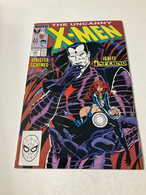 Uncanny X-Men 239 Vf Very Fine 8.0 Signed by Chris Claremont Marvel Comics 