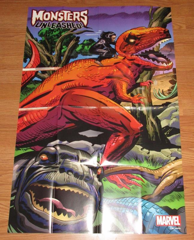 Monsters Unleashed Folded Promo Poster Devil Dinosaur / Marvel (24 x 36) New!