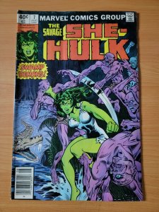 Savage She-Hulk #7 Newsstand Variant ~ VERY GOOD - FINE FN ~ 1980 Marvel Comic