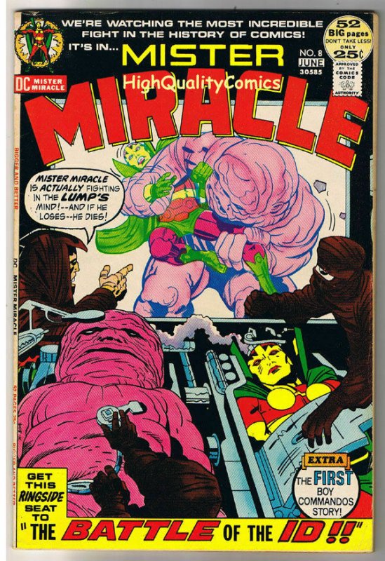 MISTER MIRACLE #8, VF, Jack Kirby, Battle of ID, 1971, more JK in store