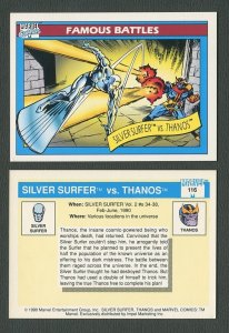 1990 Marvel Comics Card  #116 (Silver Surfer vs Thanos)  NM-MT