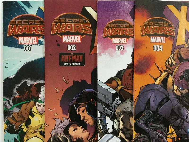 X-Men '92 #1-4 Complete Marvel Secret Wars Set 2015 DoomGod Rogue Wolverine 