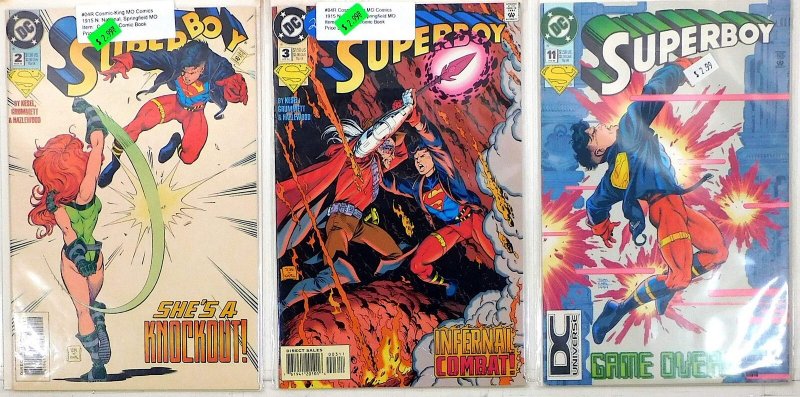 Superboy Lot of 3 #2, 3, 11 (1994) DC Comics 1st Print Comic Books