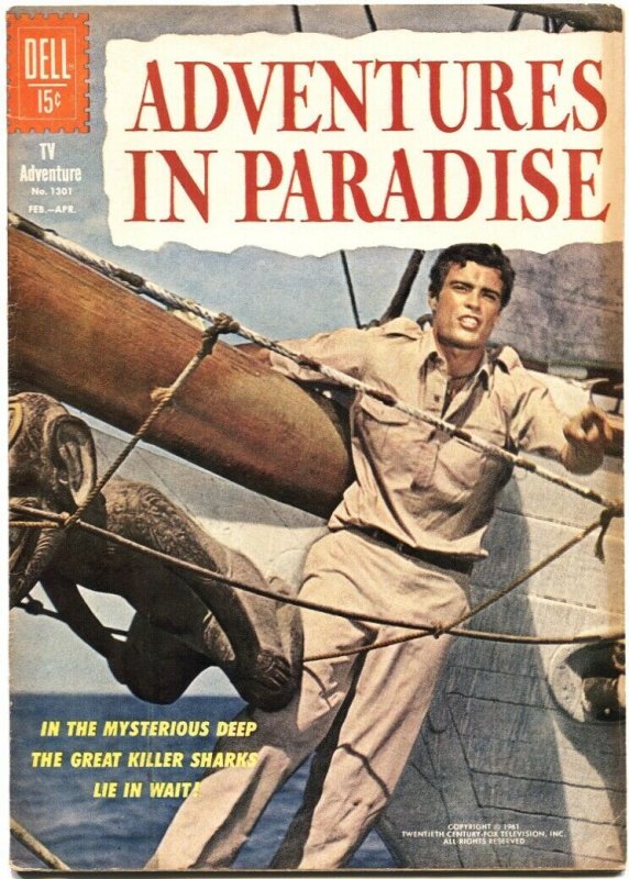 ADVENTURES IN PARADISE-FOUR COLOR #1301-DELL-1962-GARDNER McKAY PHOTO COVER