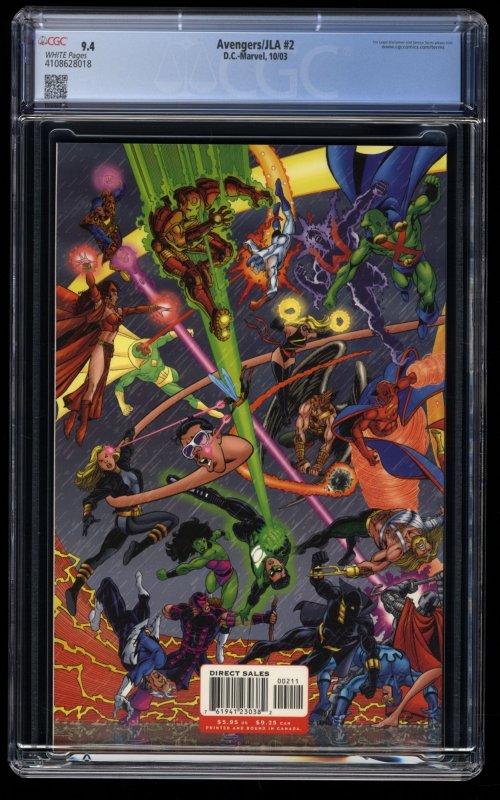 Avengers/JLA #2 CGC NM 9.4 White Pages