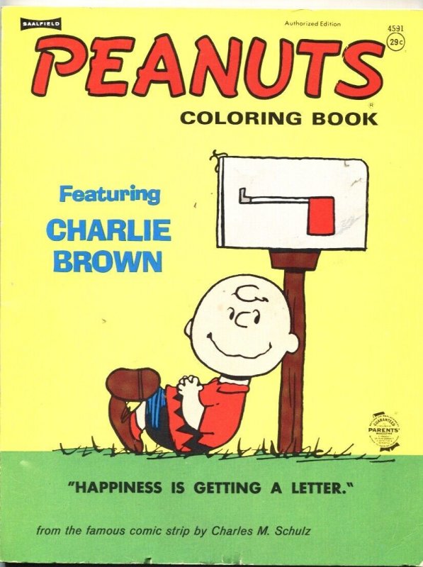 PEANUTS COLORING BOOK #4591-1970-CHARLIE BROWN-SNOOPY-CHARLES SCHULZ