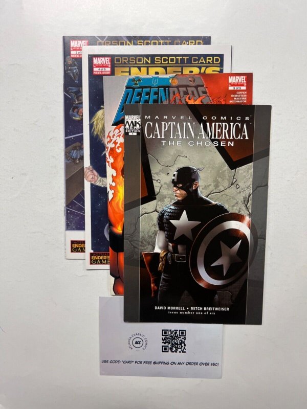 4 Marvel Comics Ender’s Shadow # 3 4+Defenders # 3+Captain America # 1 107 JS46
