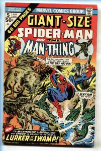 GIANT-SIZE SPIDER-MAN #5--comic book--1975--Marvel--MAN-THING--VG+