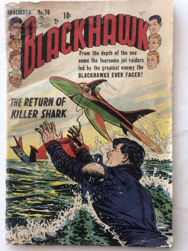 Blackhawk 70, VG, key bad guy issue! Racial stereotype!