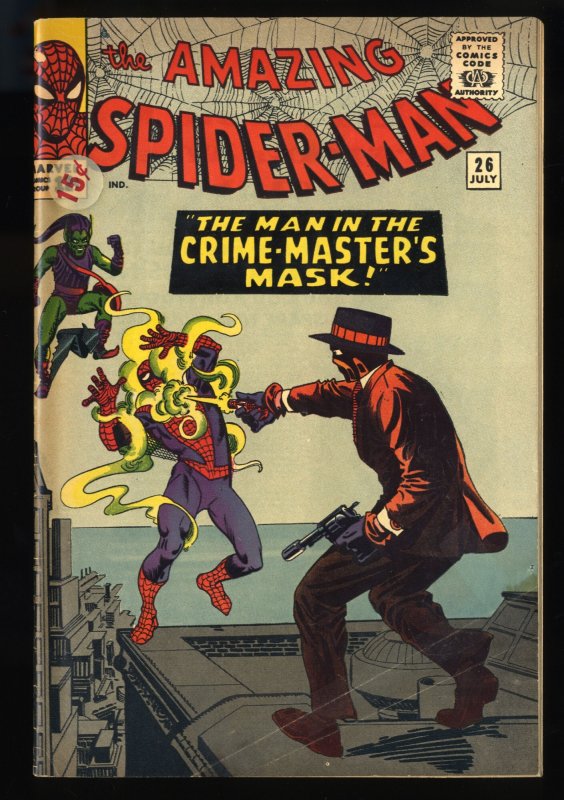 Amazing Spider-Man #26 VG+ 4.5 Green Goblin 1st Crime Master!