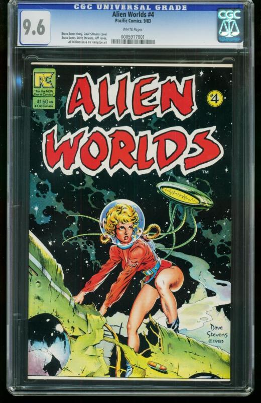 ALIEN WORLDS #4 1983 - CGC 9.6 WHITE PAGES - DAVE STEVENS 0005917001