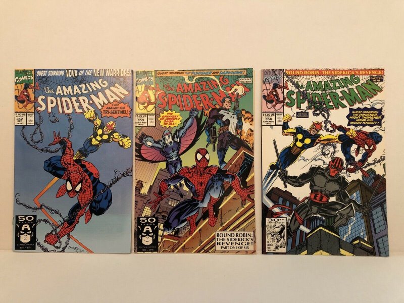 Amazing Spider-Man #352- 356 Lot Of 5