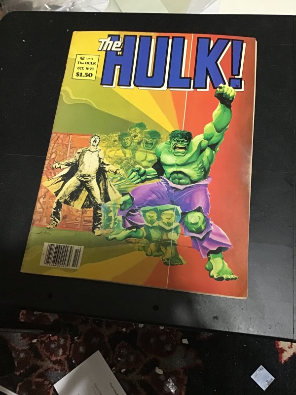 Hulk! #23 (1980) Howard Chaykin Art! Dominic fortune! Rainbow cover! FN/VF Wow!