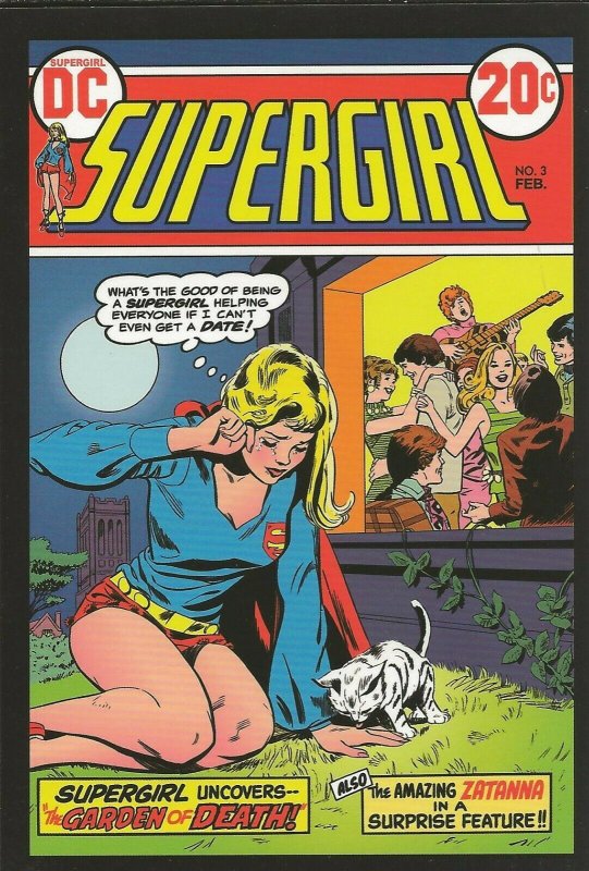 Supergirl #3 (1973) 4x5 Cover Postcard 2010 DC Comics Supergirl Can't Get Date