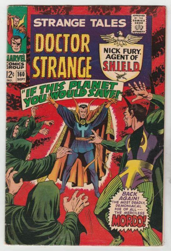 Strange Tales #160 (Sep-67) FN+ Mid-High-Grade Nick Fury, Dr. Strange