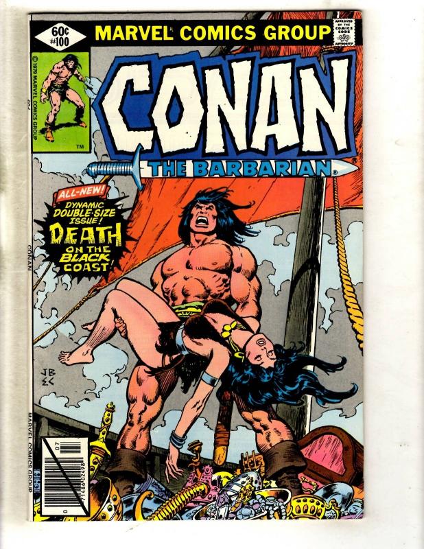 Lot Of 8 Conan The Barbarian Marvel Comic Books # 58 59 91 95 97 99 100 113 FM10