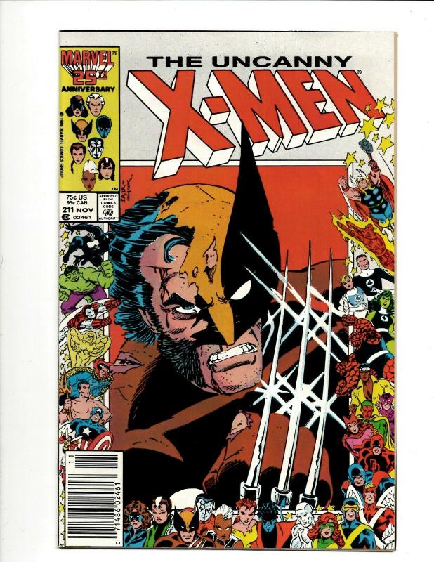 Uncanny X-Men # 211 NM Marvel Comic Book Wolverine Wendigo Storm Cyclops DS4