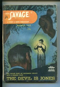 DOC SAVAGE 11/1946-STREET & SMITH-ICE PICK COVER-JOHN D MACDONALD-fn