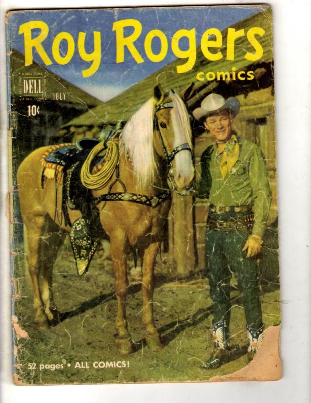 Roy Rogers Comics # 43 GD Dell Golden Age Comic Book Photo Cover Horse JL1