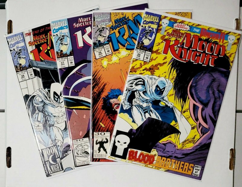 MOON KNIGHT & The PUNISHER (Marvel 1992) 4-Part Blood Brothers #35-38 bundle