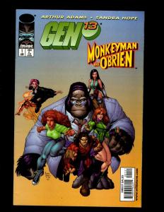 10 Comics Gen 13 #1, Divine 1, Active 1 2 3 5 6, Monkeyman 1, Ordinary 1 2 J54