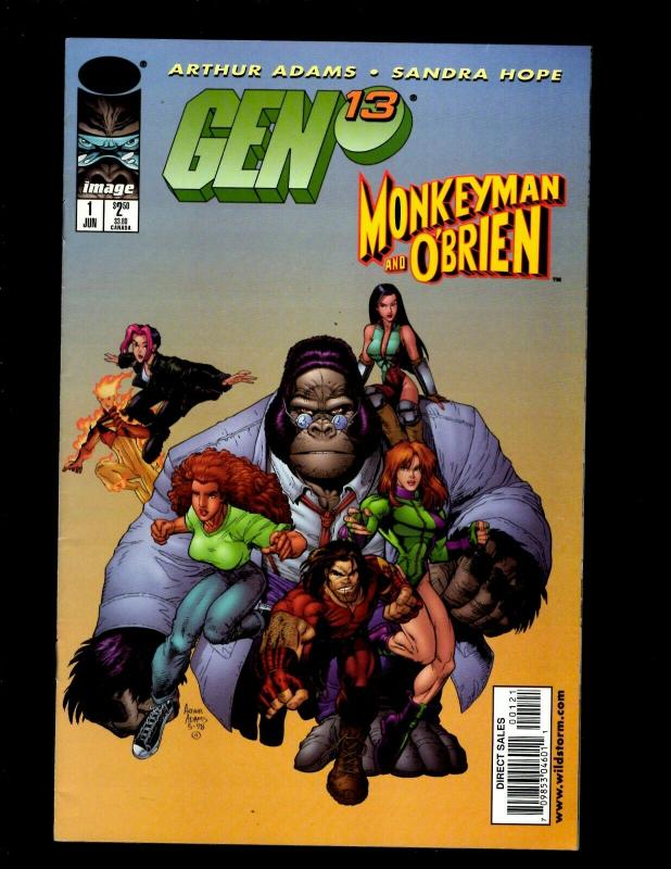 10 Comics Gen 13 #1, Divine 1, Active 1 2 3 5 6, Monkeyman 1, Ordinary 1 2 J54