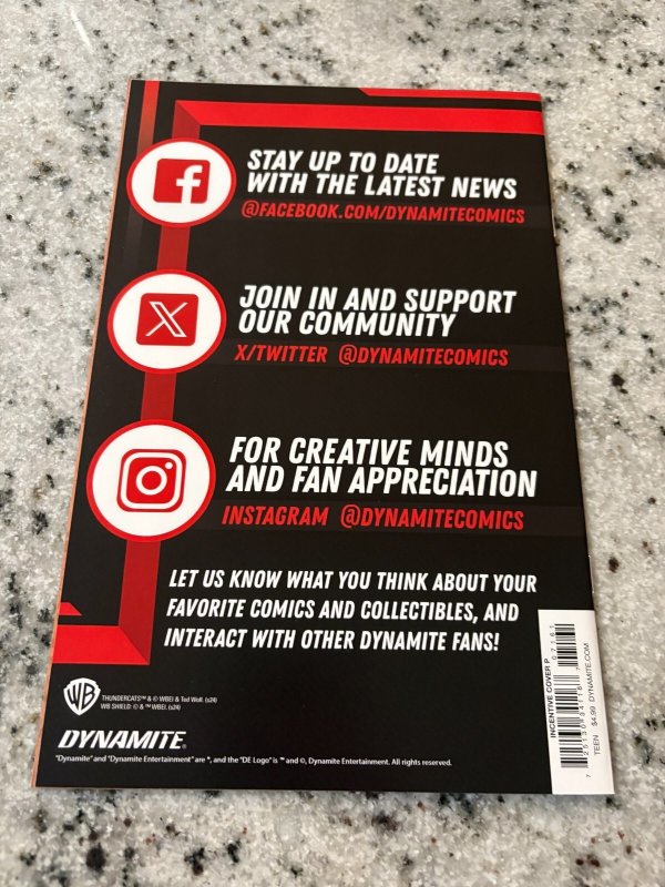 Thundercats # 7 NM Dynamite Comic Book 1st Print Liono Pantha Variant P 7 J436