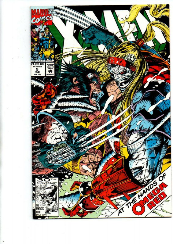 X-Men #5 - 1st Maverick - 2nd Omega Red - Jim Lee - 1991 - (-Near Mint)