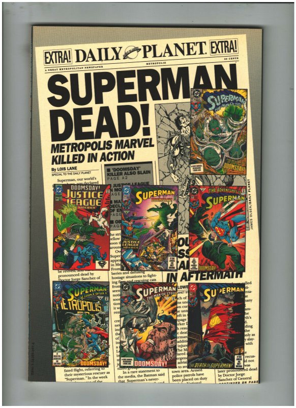 Death fo Superman Graphic Novel NM- 9.2 DC Comics Jurgens & Ordway, Doomsday 