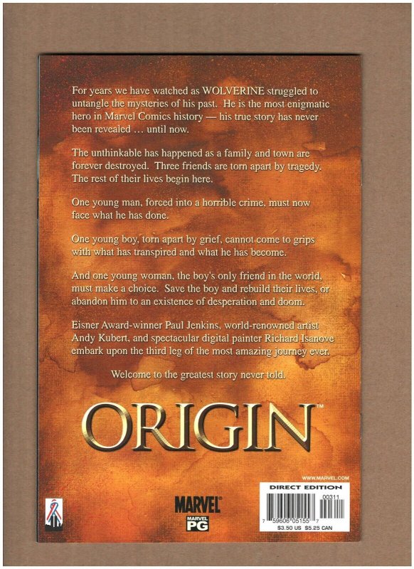 Wolverine: The Origin #3 Marvel Comics 2002 Joe Quesada NM- 9.2