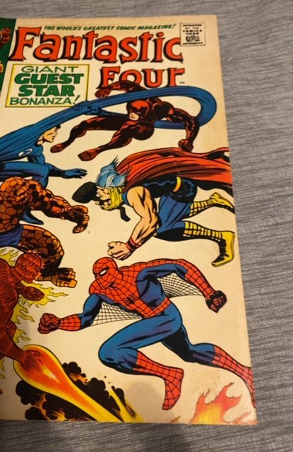 Fantastic Four #73 (1968)apps by DD, Thor, Spider-Man all out