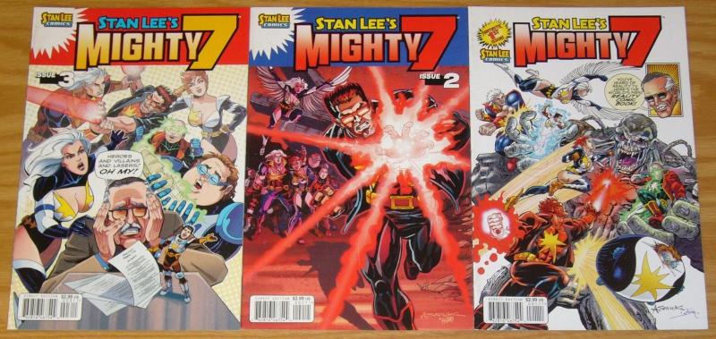 Stan Lee's Mighty 7 #1-3 VF/NM complete series ALL A VARIANTS alex saviuk set 2