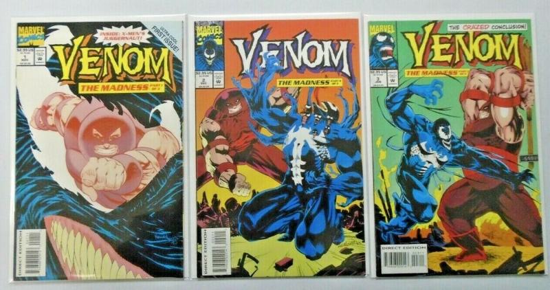 Venom The Madness #1 to #3 set 3 different books 8.0 VF (1993)