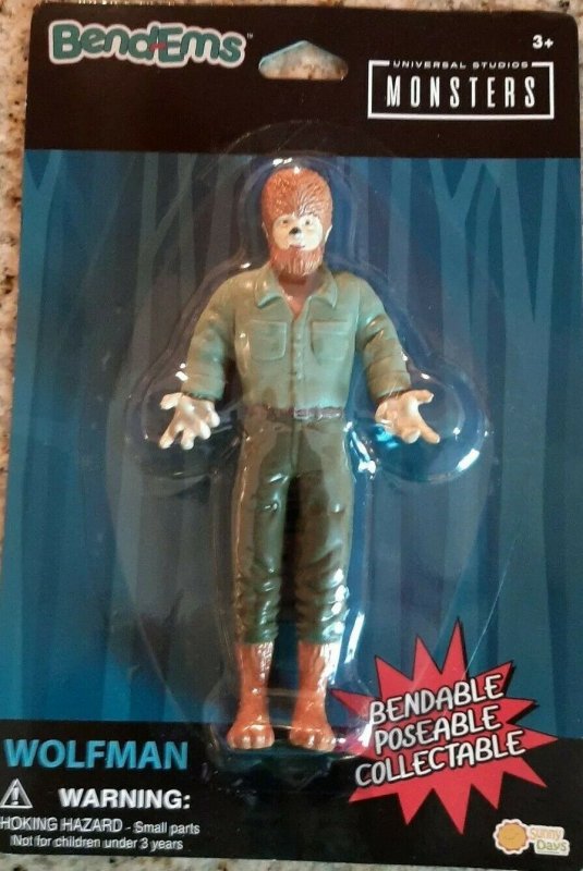 1X Universal Studios Monsters Wolfman Bend-Em Figures free shipping new 2019 