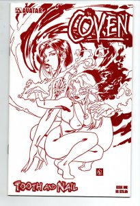 Coven Tooth and Nail #1 - Red Leather Variant - Avatar - 2001 - NM 