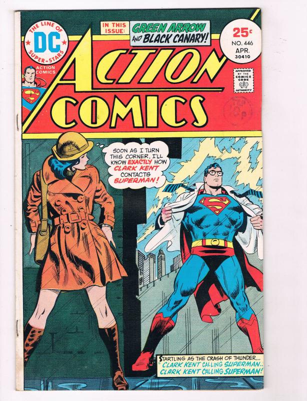 Action Comics #446 FN DC Comics Comic Book Superman April 1974 DE29 