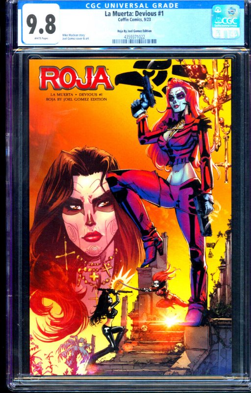 La Muerta Devious #1 Gomez Roja Edition Coffin Comics 2023 CGC 9.8